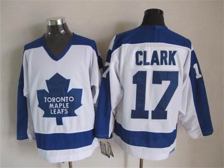 NHL Toronto Maple Leafs 17 Clark white jersey