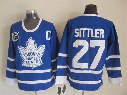NHL Toronto Maple Leafs 27 Sittler blue jersey