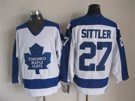 NHL Toronto Maple Leafs 27 Sittler white jersey