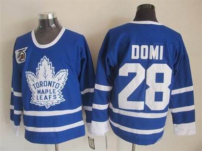 NHL Toronto Maple Leafs 28 Domi blue jersey