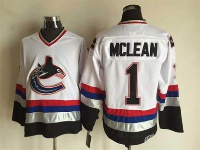 NHL Vancouver Canucks #19 Mclean white jersey