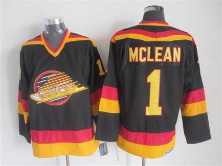 NHL Vancouver Canucks 1 Mclean black jersey