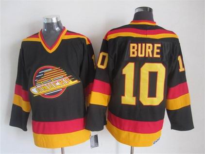 NHL Vancouver Canucks 10 Bure black jersey