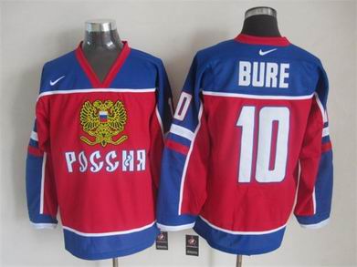 NHL Vancouver Canucks 10 Bure red blue jersey