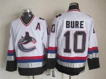 NHL Vancouver Canucks 10 Bure white jersey