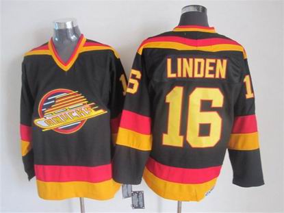 NHL Vancouver Canucks 16 Linden black jersey