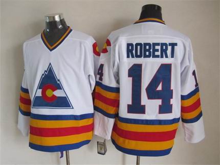 NHL colorado avalanche 14 Robert white jersey