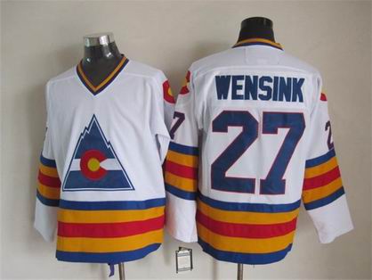 NHL colorado avalanche 27 Wensink white jersey