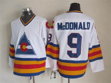 NHL colorado avalanche 9 McDONALD white jersey