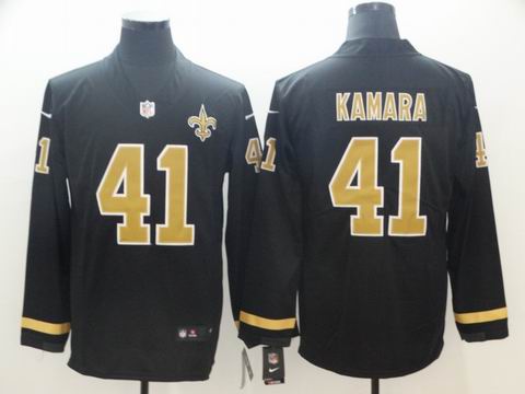 New Orleans Saints #41 Karama black long sleeve jersey