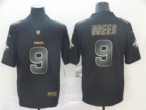 New Orleans Saints #9 Brees black golden rush jersey