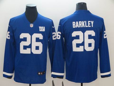 New York Giants #26 Barkley blue long sleeve jersey