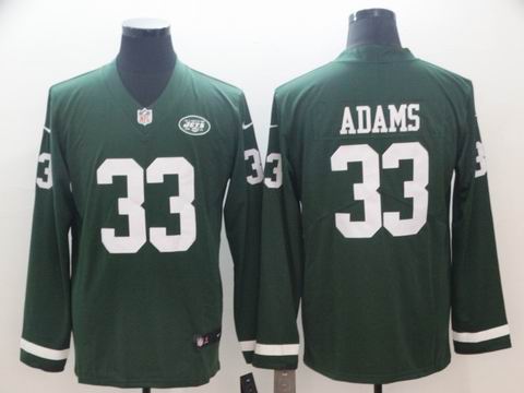 New York Jets #33 Adams green long sleeve jersey