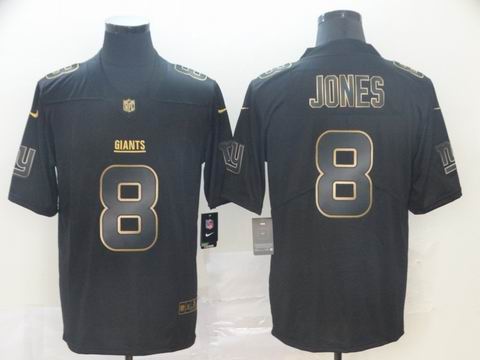 New York giants #8 Jones black golden jersey