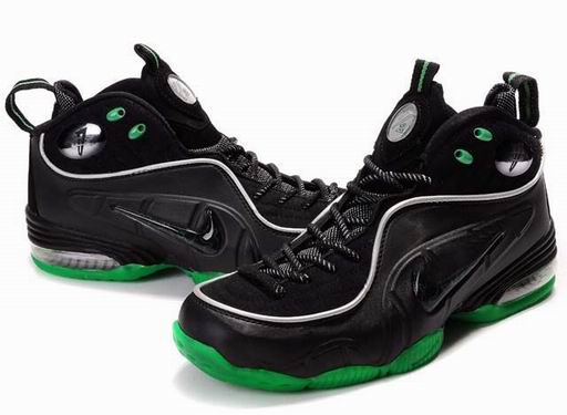 Nike Air Flightposite shoes black siliver green
