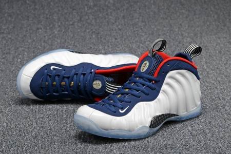 Nike Air Foamposite One shoes white blue red