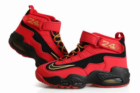 Nike Air Griffey Max shoes red black golden