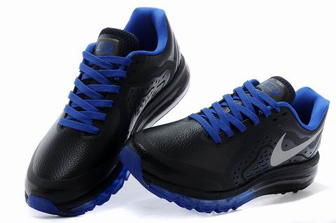 Nike Air Max 2014 shoes leather black blue