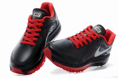 Nike Air Max 2014 shoes leather black red