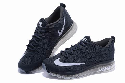 Nike Air Max 2016 FLyknit shoes dark white
