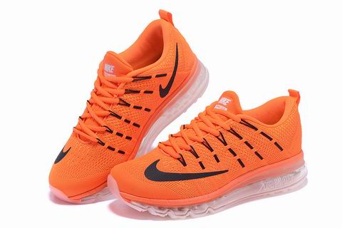 Nike Air Max 2016 FLyknit shoes orange black