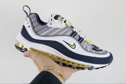 Nike Air Max 98 shoes grey blue yellow