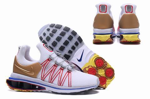 Nike Air Shox Gravity shoes white red golden