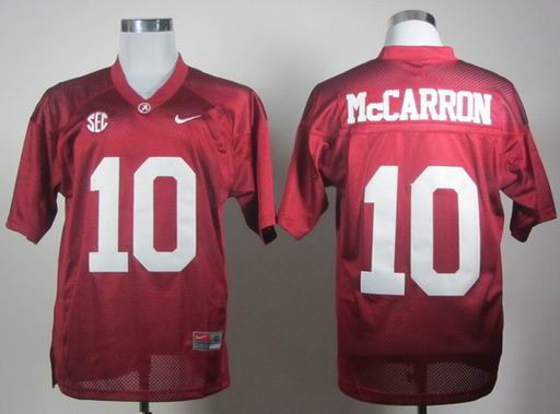 Nike Alabama Crimson Tide AJ McCarron 10 2012 SEC Patch Crimson College Football Jersey