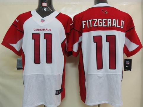 Nike Arizona Cardicals 11 Fitzgerald White Elite Jerseys