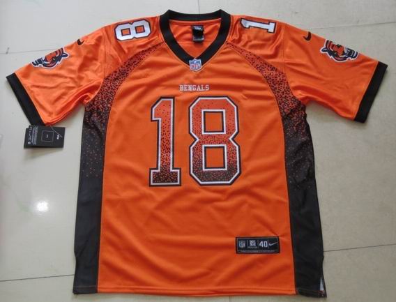 Nike Cincinnati Bengals 18 Green Drift Fashion Orange Elite Jersey
