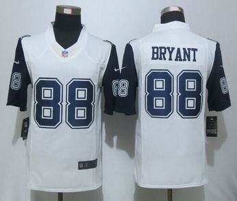 Nike Dallas Cowboys 88 Bryant White Men's Stitched Limited Rush Jersey