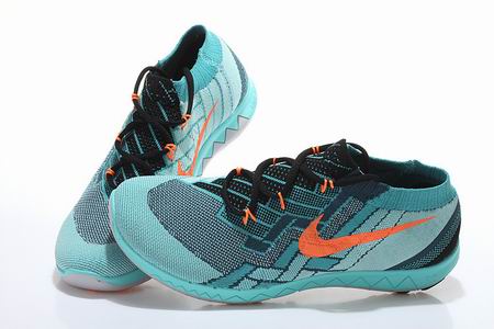 Nike Free 3.0 Flyknit shoes blue orange