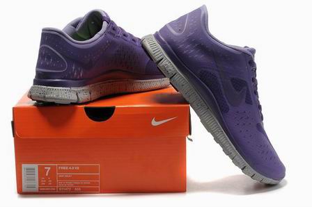 Nike Free 4.0 V2 running shoes 511472-005 purple grey