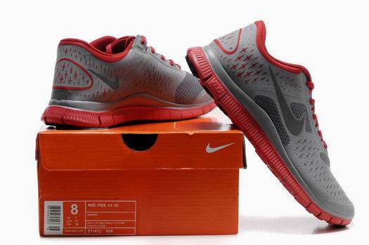Nike Free 4.0 V2 running shoes 511472-006 grey red