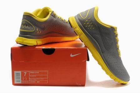 Nike Free 4.0 V2 running shoes 511472-007 grey yellow