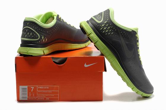 Nike Free 4.0 V2 running shoes 511472-300 grey green