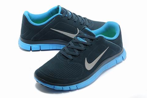 Nike Free 4.0v3 running shoes suede blue