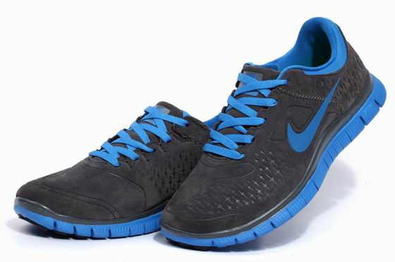 Nike Free 4.0v3 running shoes suede dark blue