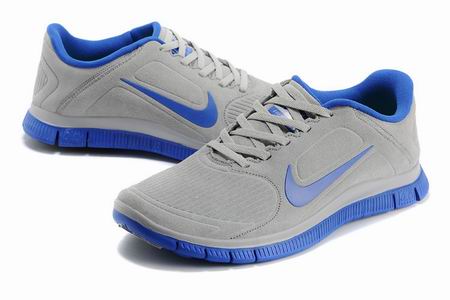 Nike Free 4.0v3 running shoes suede grey blue