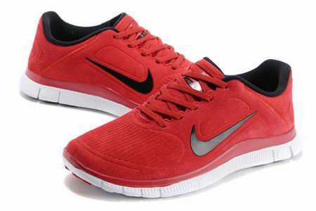 Nike Free 4.0v3 running shoes suede red black