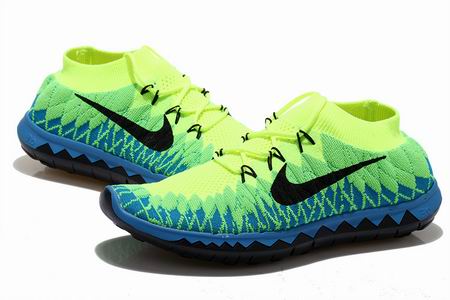 Nike Free Flyknit 3.0 shoes green blue black