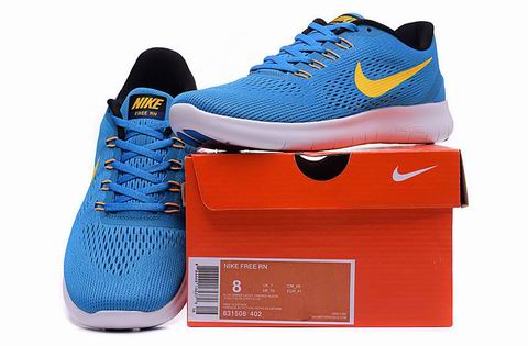 Nike Free RN shoes blue yellow