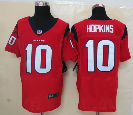 Nike Houston Texans 10 Hopkins Red Elite Jerseys