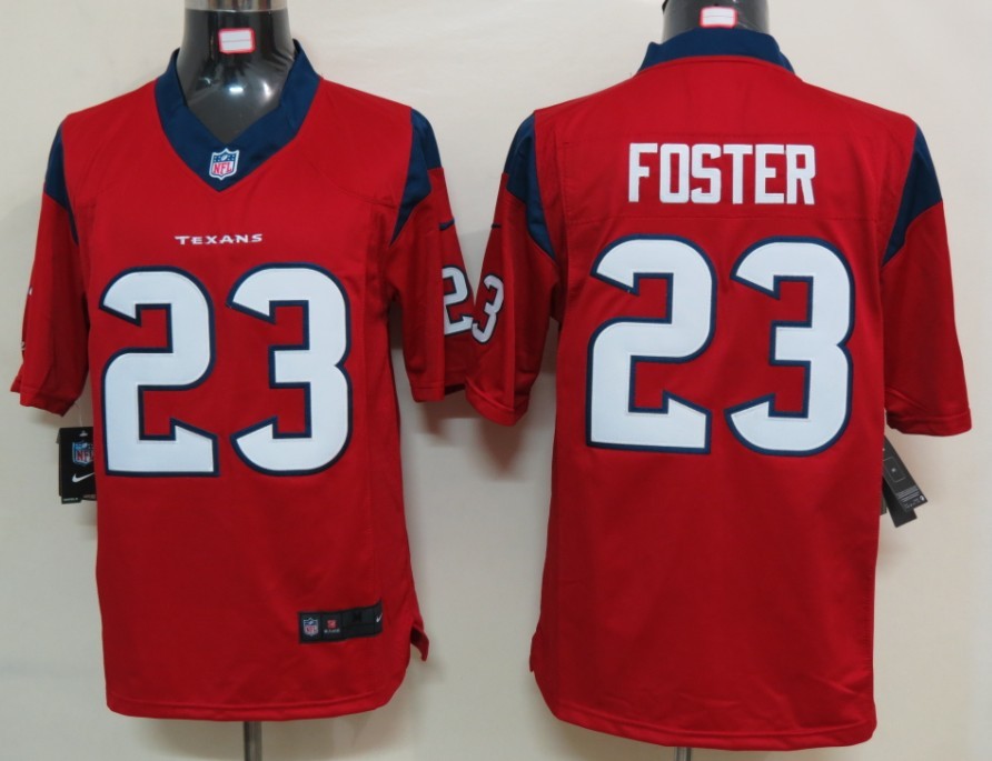 Nike Houston Texans 23 Foster Red Limited Jerseys
