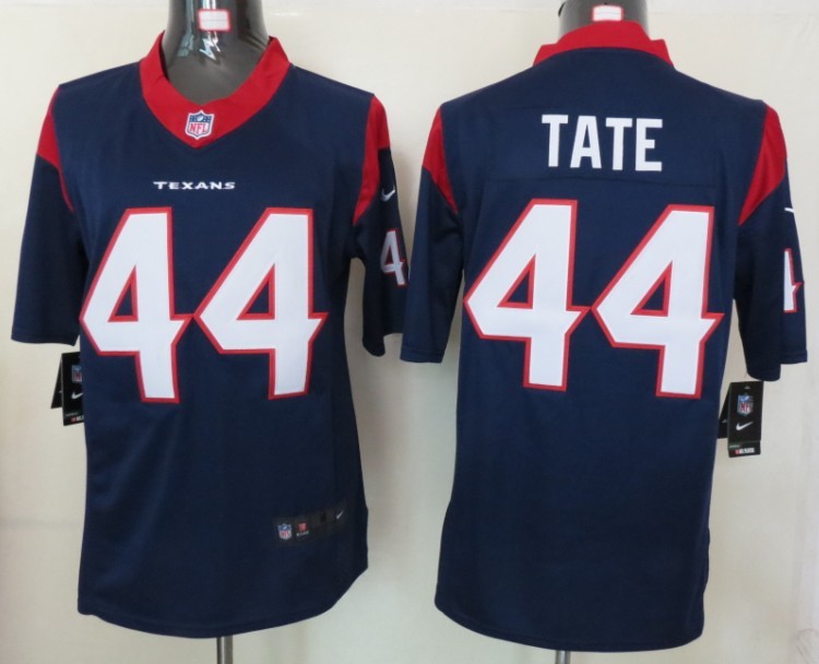 Nike Houston Texans 44 Tate Blue Limited Jerseys
