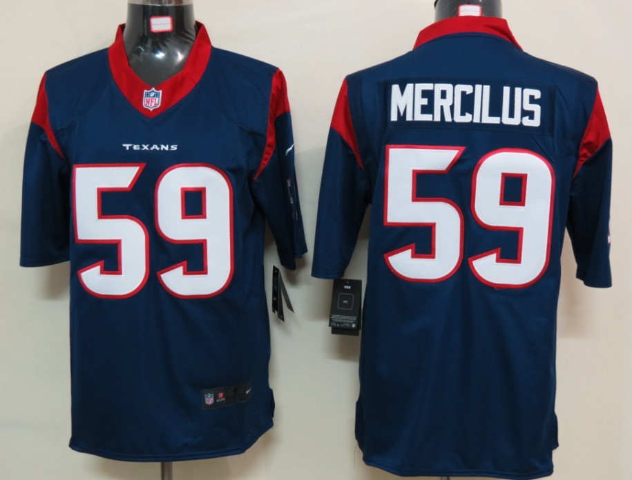 Nike Houston Texans 59 Mercilus Blue Limited Jerseys