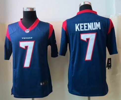 Nike Houston Texans 7 Keenum Blue Limited Jerseys