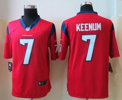 Nike Houston Texans 7 Keenum Red Limited Jerseys