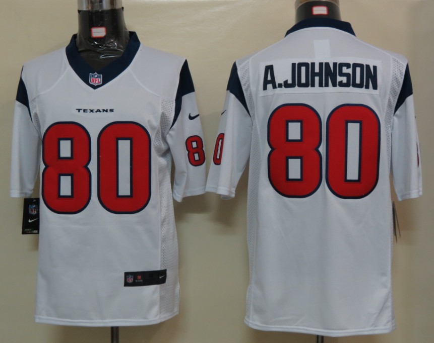 Nike Houston Texans 80 A.johnson White Limited Jerseys