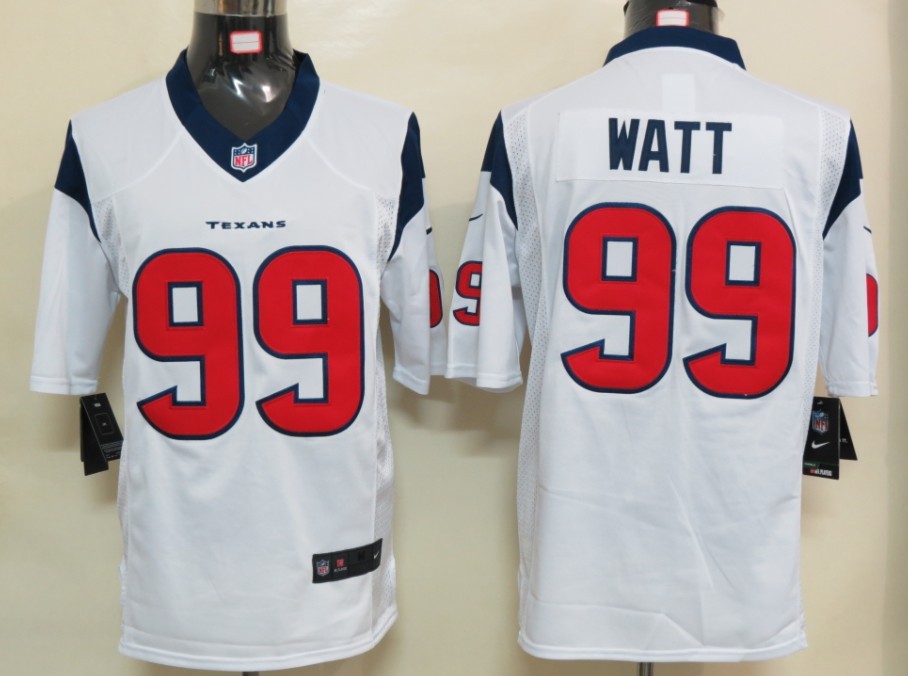 Nike Houston Texans 99 Watt White Limited Jerseys